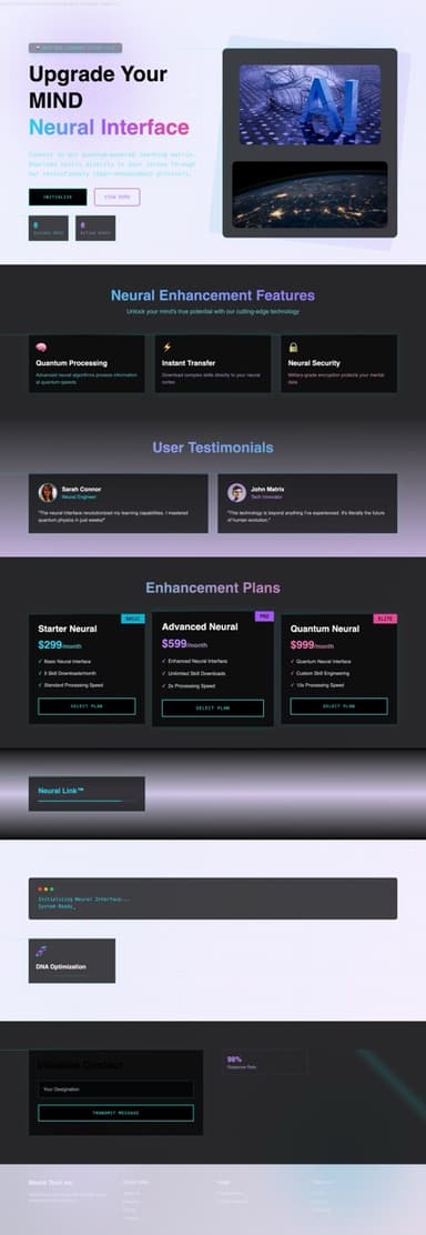 Webdone-Cyberpunk-AI-Landing-Page