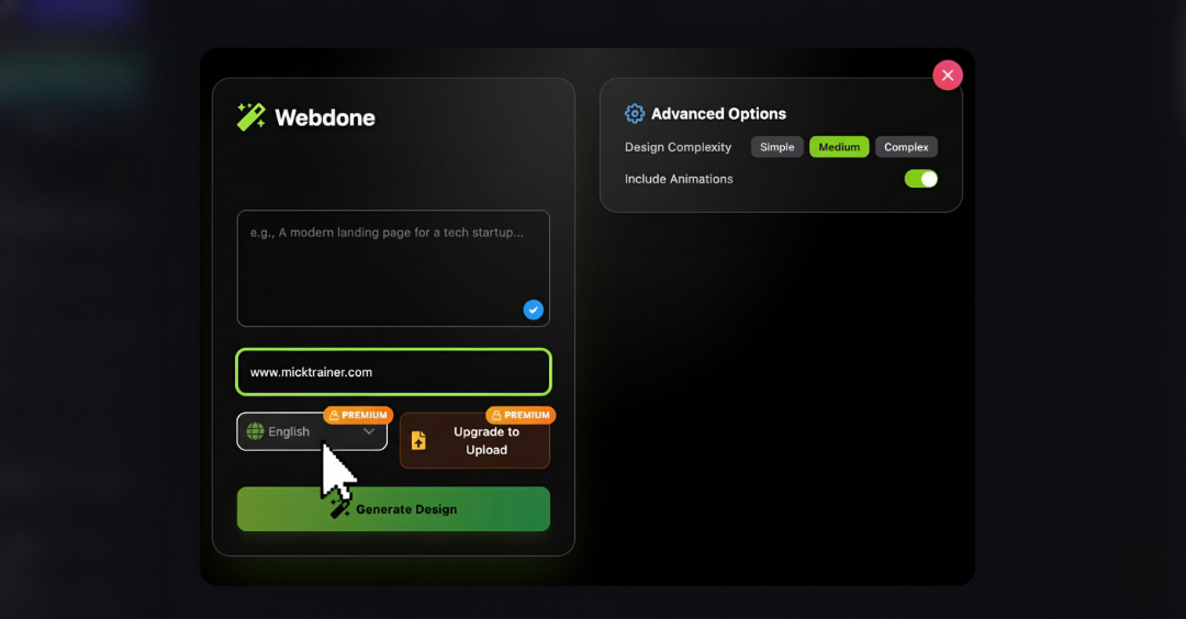 Webdone-AI Theme Generator